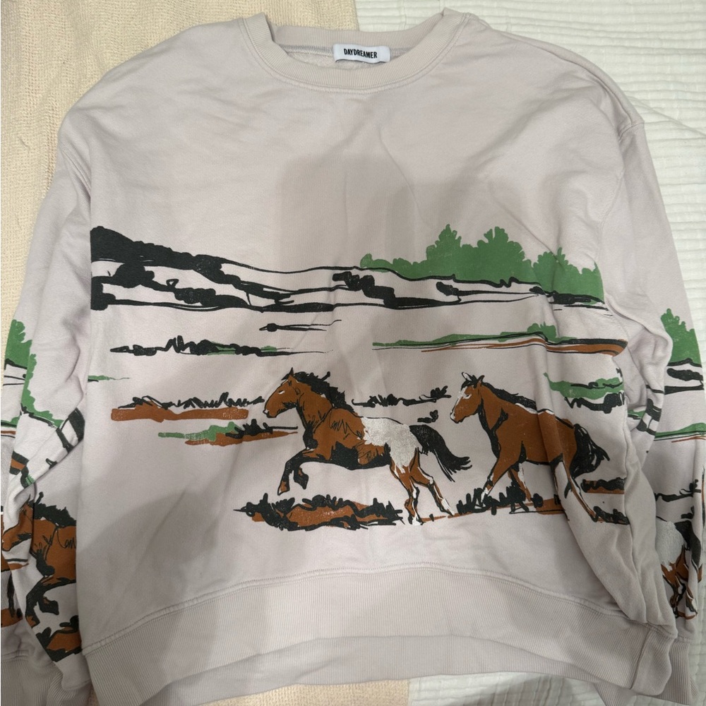Graphic Horse Print Sweatshirt